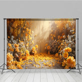 Aperturee - Aperturee Indoor Sunlight Yellow Floral Plant Spring Backdrop